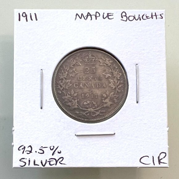 1908, 1909, 1910 & 1911 Canada Sterling Silver 4 x 25¢ Coins! - Picture 9 of 13